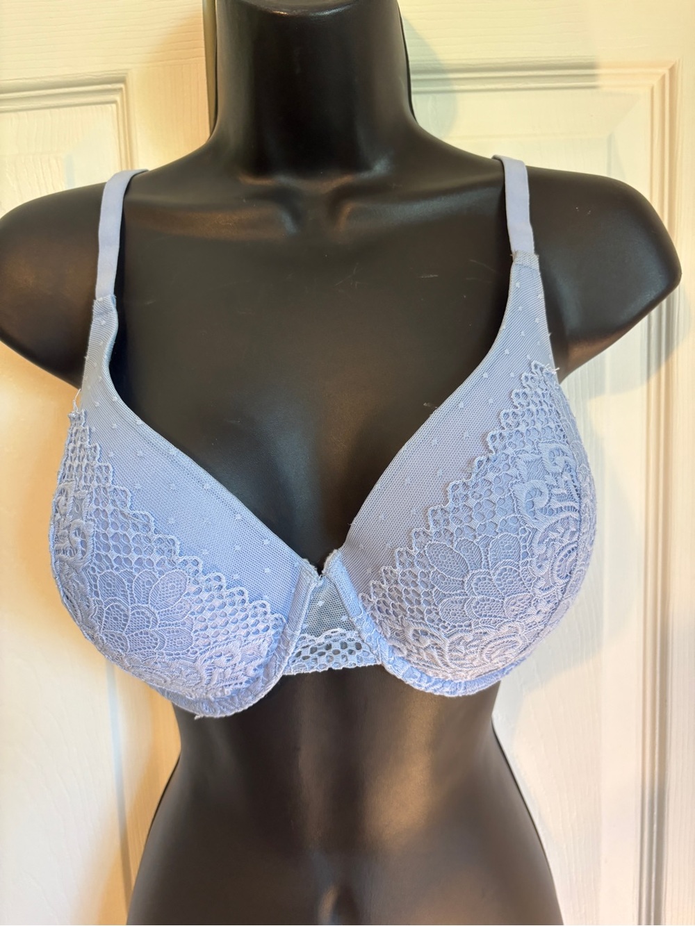 La Vie en Rose Light Blue Lace Underwire Bra - Women Intimates